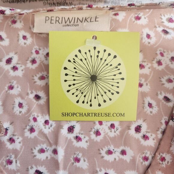 Periwinkle NWT small blushed pink ruffled cottagecore long sleeve blouse - Picture 7 of 11